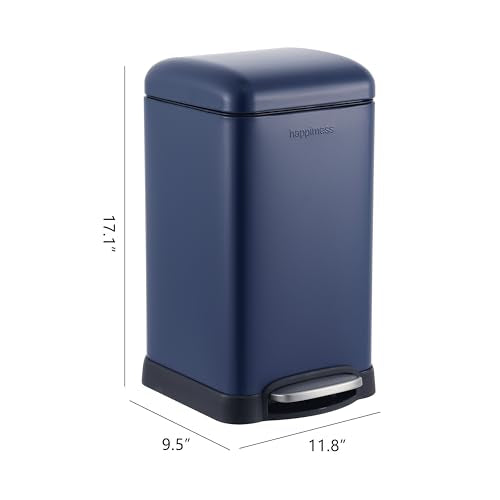 Betty Retro Mini 3.2 Gal Step Trash Can (Denim Blue)