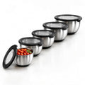 Stainless Steel Mixing Bowls with Lids (Black)