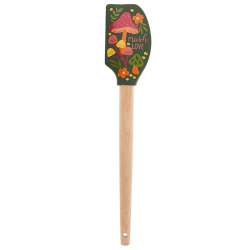 Silicone Spatula with Wood Handle Heat Resistant (One Size / Mushroom)