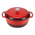 Enameled Cast Iron Dutch Oven Pot with Lid (Red / 6-Quart)