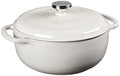 4.5 Quart Enameled Cast Iron Dutch Oven with Lid (Oyster White)