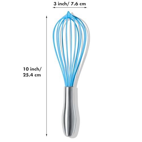 10 Inch Blue Silicone Whisk (10 inch blue)