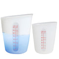 Food Grade Silicone Measuring Cups for Chocolate Melting 2 Cup + 1 Cup (2 PCS)
