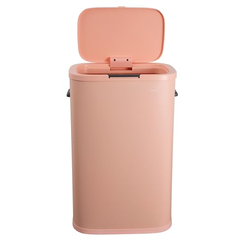 Tammi 14.5 Gal Slim Push Button Trash Can (Flamingo Pink)