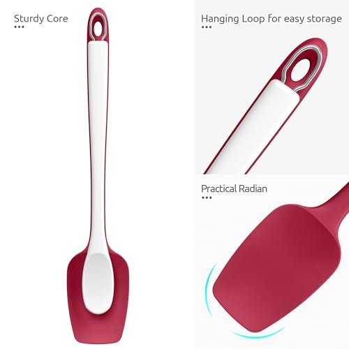 14" Long Silicone Spoonula (Red / 14.17in (spoon spatula))