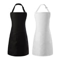 2 Pack Adjustable Bib Apron (Polyester - Black & White)