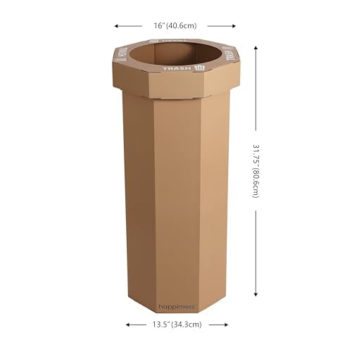 Fleur 25 Gal Trash Can Bin (Brown)