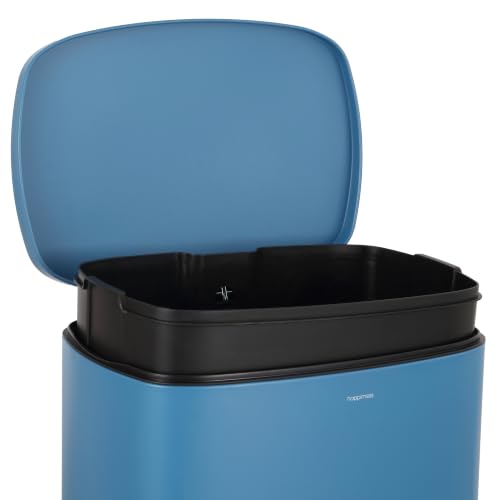 Connor 2 Piece Iron Trash Can (Bright Cobalt Blue)