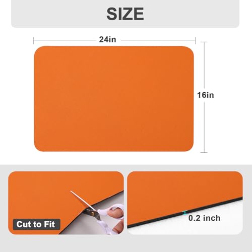 Coffee Mats for Coffee Bar Accessories (Orange / 24" x 16")