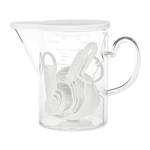 Measuring Cups and Measuring Spoons Set of 10 Pieces (White)