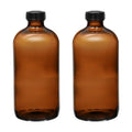 16 oz Amber Glass Boston Round Bottles (AMBER-16OZ)