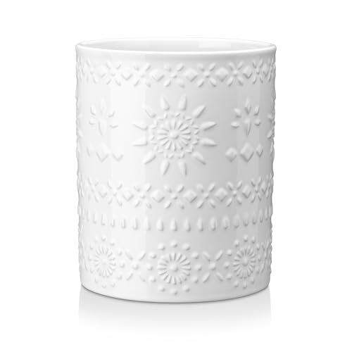 7.2" Ceramic Utensil Holder (White / 7.2" (Single))