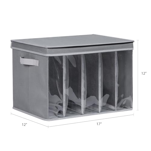 Sweater Storage for Closet Wardrobe Clothes Organizer (Grey)