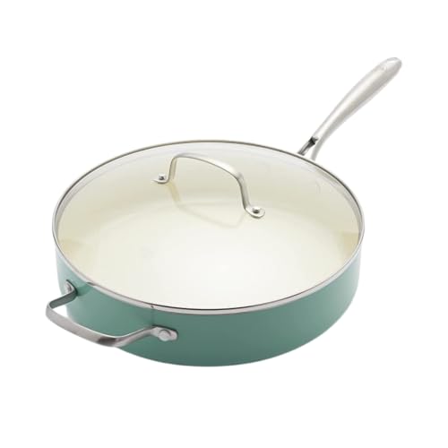 Artisan Healthy Ceramic Nonstick (Turquoise / 5QT Saute Pan Jumbo Cooker / Induction)