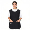 Waterproof Cobbler Apron with 4 Pockets Vest Smock Apron for Men Women Chef Waiter Work (Black)