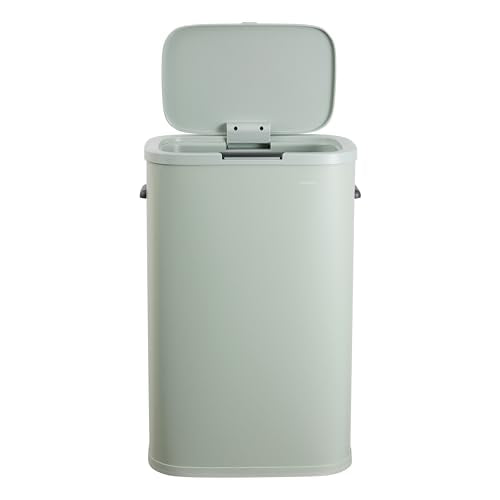 Tammi 14.5 Gal Slim Push Button Trash Can (Pistachio Gelato)
