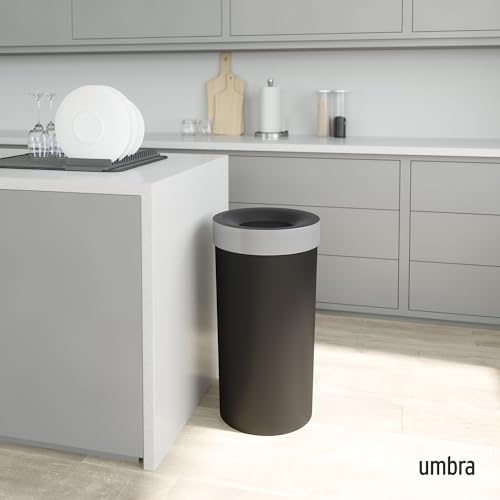 Vento Kitchen Trash Can (Black/Nickel)