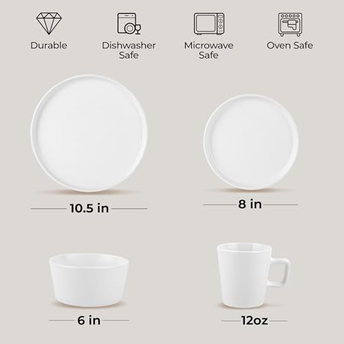 Terra Plates and Bowls Sets (Stone White / Service for 4)