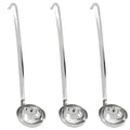 3 Pcs 4 oz Soup Ladle Set with Long Hooked Handle (4 oz)