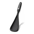 Seamless Silicone Spatula Spoon Multifunction Scoop Kitchen Spoon (Black-1 Pack)