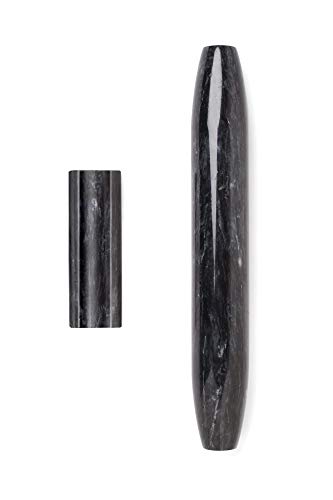 48759 Black Marble French Rolling Pin (2 x 12 x 2 inches / Black)