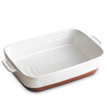 Ceramic Casserole Dish for Oven (Alabaster & Terracotta)
