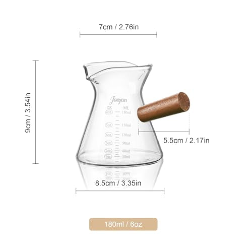 6 oz Glass Measuring Cup with Double Spouts (6 Oz Dual Spouts Clear Measuring Cup)