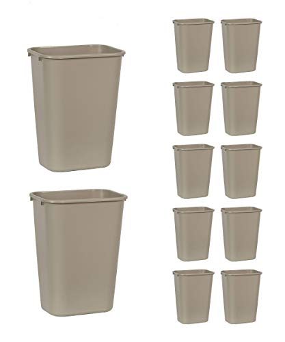 Deskside Wastebasket (10.25 Gallons / Beige)