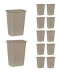 Deskside Wastebasket (10.25 Gallons / Beige)