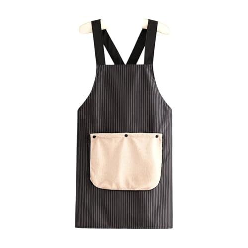 Apron with Detachable Towel and Pockets (Black)