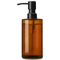 Amber Glass Soap Dispenser (Amber Bottle + Black Pump / 1 Pack - 12oz)
