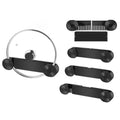 4 Pack Pot Lid Organizer for Cabinet Door (Black)