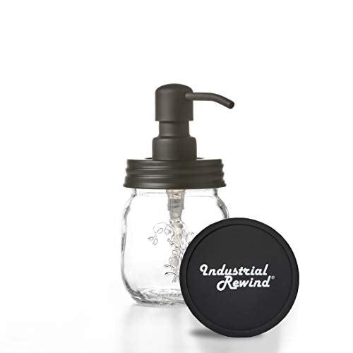 12oz Mason Jar Black Soap and (Black / Single 12oz)