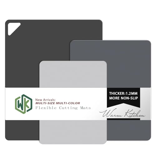 Flexible Plastic Cutting Boards Mats for Kitchen (Multi Grey - S&M&L - 3)