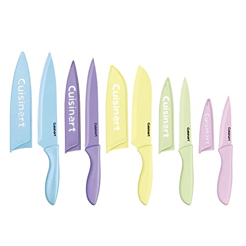 C55 10PCPL Ceramic Coated Knife Set with Blade Guard Sheaths (Pastel Bright's)