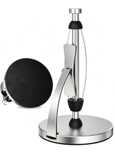 Paper Towel Holder Countertop (Silver / Eva Pad Base)