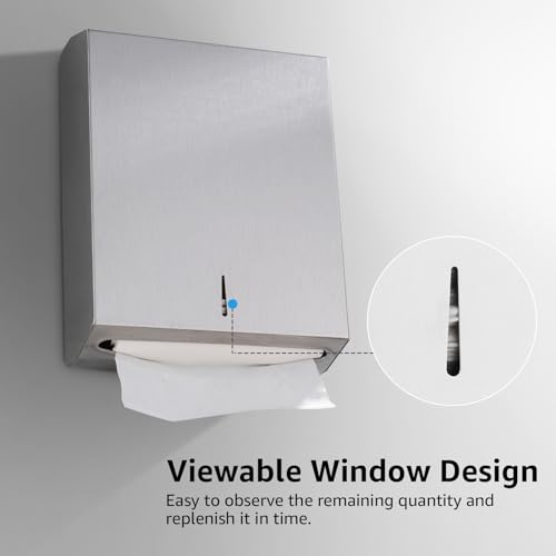Paper Towel Dispenser Wall Mount (D-391 Silver Set)