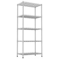 5 Wire Shelving Metal Storage Rack Adjustable Shelves (Silver / 5tier 11.8"D x 21.2"W x 53.5"H)