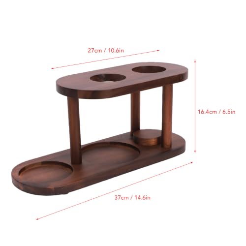 Pour Over Coffee Station Solid Wood Coffee Dripper Stand 14.6 x 6.5in Elevated Brewing Platform Stable Display Organizer for Home Office Bar