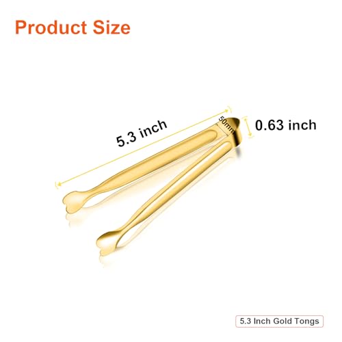 Serving Tongs (5.3inch / Gold-12pcs)