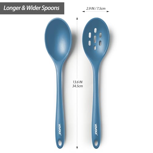 Silicone Spoons for Cooking (Starry Blue)
