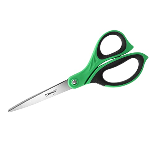 3 Pack Sharp Scissors All Purpose for Office Cutting Paper (Purple/Green/Black)