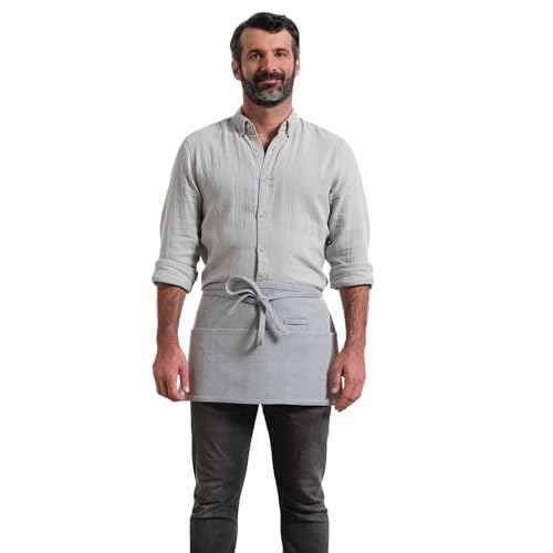 Chef Waist Aprons for Women with Pockets (Pro Chef Twill / Blue Denim)