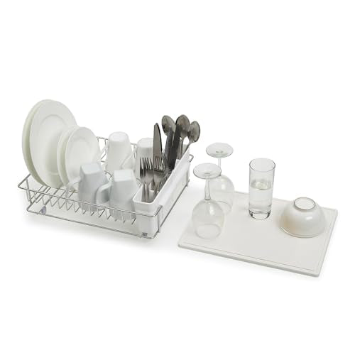 304 Stainless Steel Compact Dish Drying Rack (Silvery-grey)