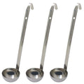 3 Pcs Stainless Steel Soup Ladle Set (3 oz)