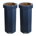 Fleur 25 Gal Trash Can Bin (Denim Blue)