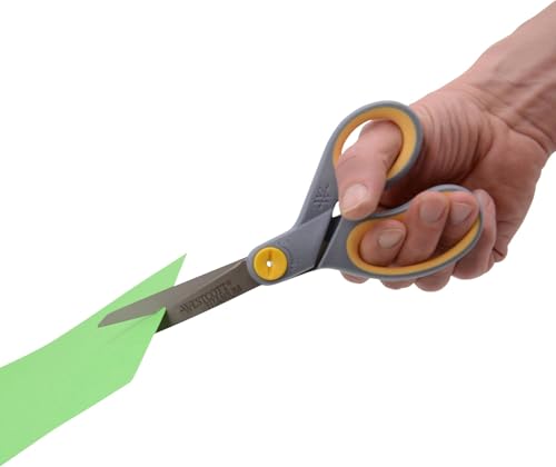 8” Titanium Bonded Scissors with Adjustable Glide and Soft Handle (2-Pack)