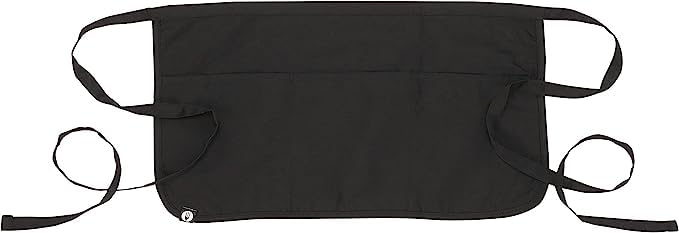 Unisex Reversible Waitress Apron (Black)