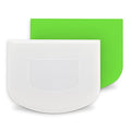 Ram Pro White And Green Bowl Scraper Flexible Food Safe Plastic Scraper Chopper Multipurpose Good Grip Curved and Flat Edge Pizza and Dough Cutter for Kitchen Pack of 2 (White & Green)