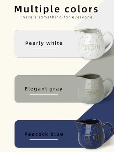 Ceramic Creamer Pitcher (Vintage Grey)